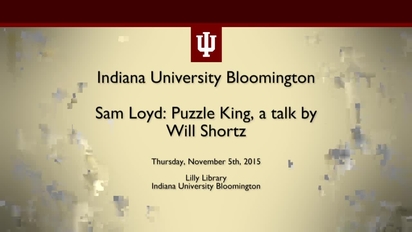 Will Shortz Lecture - Indiana University