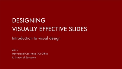 Thumbnail for _Visually Effective Slides 1: Introduction