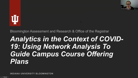 Thumbnail for entry Learning Analytics in the Context of COVID-19  A Case Study of Using Network Analysis to Guide Campus Course Offering Plans