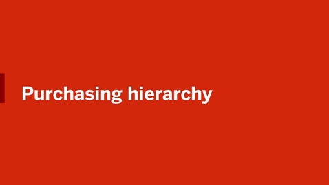 Thumbnail for Purchasing Hierarchy