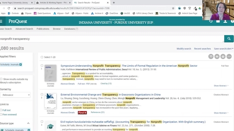 Thumbnail for How to Find Articles, comparing Proquest Philanthropy and Google Scholar