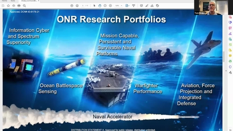 Thumbnail for entry Office of Naval Research Webinar with Tom Drake 11/18/2021
