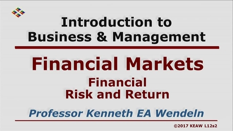 Thumbnail for W200 12-2 Financial Risk and Return