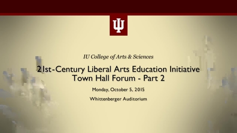 Thumbnail for College of Arts and Sciences Town Hall Meeting