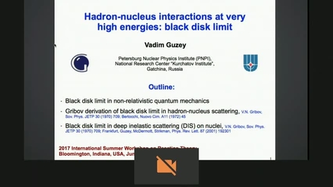 Thumbnail for Hadron-nucleus interactions at very high energies: black disk limit by Vadim