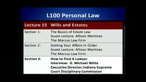 Thumbnail for entry L100 15-3 How to Find a Lawyer