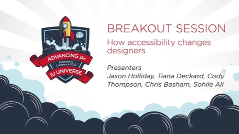 Thumbnail for 1pm - How accessibility changes designers