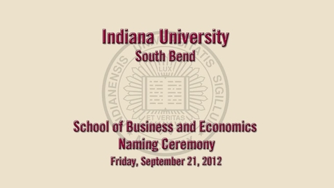 Thumbnail for IU South Bend School of Business and Economics named in honor of Judd Leighton