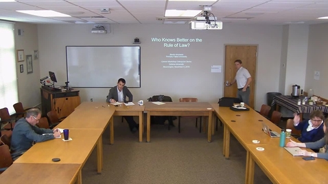 Thumbnail for 11/05/2018 Colloquium Series - Benito Arruñada: “Who Knows Better on the Rule of Law?”