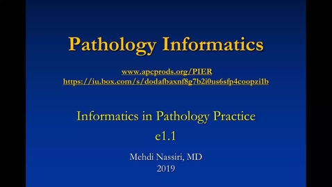 Thumbnail for Informatics in Pathology Practice