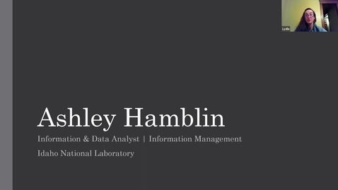 Thumbnail for entry Ashley Hamblin, LIS Industry Speaker Series