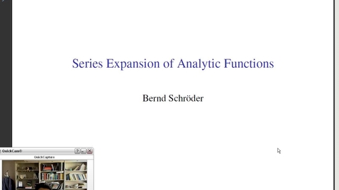 Thumbnail for Lecture by Bernd Schroder on Sections 60-65 Series
