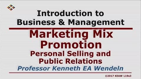 Thumbnail for X100 19-3 Personal Selling and Public Relations