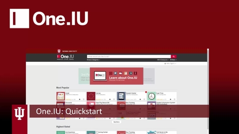 Thumbnail for One.IU Quickstart
