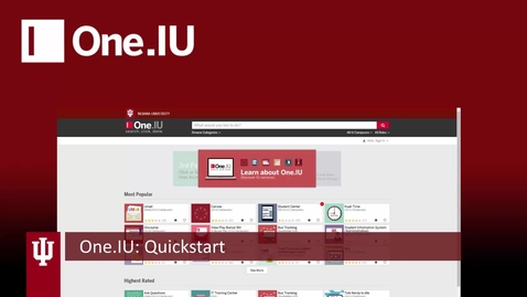 Thumbnail for entry One.IU Quickstart