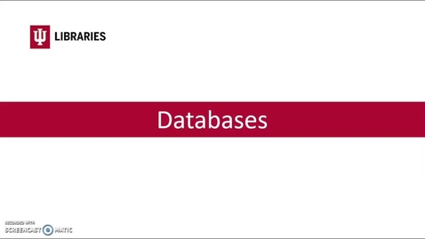Thumbnail for entry Common features of library databases