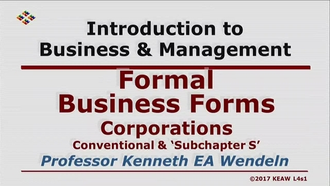 Thumbnail for X100 04-1 Corporations, Conventional &amp; Subchapter S