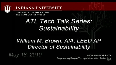 Thumbnail for ATL Tech Talk Series:  Sustainability