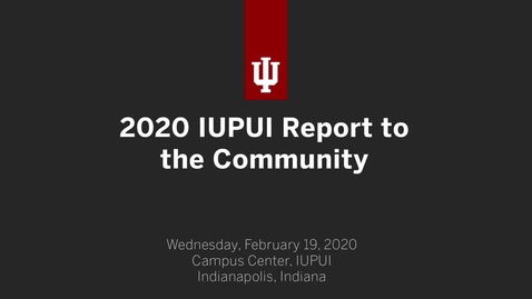 Thumbnail for entry 2020 IUPUI Report to the Community