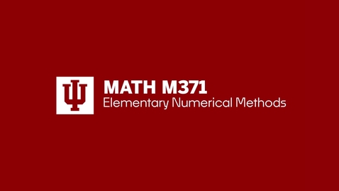 Thumbnail for Welcome To Math M371