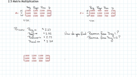 Thumbnail for entry Matrix Multiplication:  Introduction