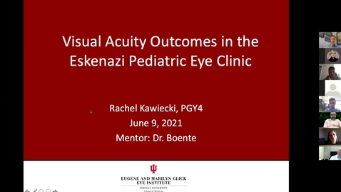 Thumbnail for entry Visual acuity outcomes in Eskenazi pediatric eye clinic