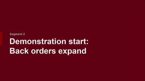 Thumbnail for P200 Suppl A-2 Demonstration Start: Back Orders Expand