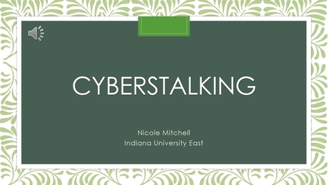 Thumbnail for Nicole Mitchell Cyberstalking SRD2020 Presentation