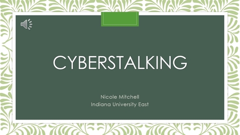 Thumbnail for entry Nicole Mitchell Cyberstalking SRD2020 Presentation