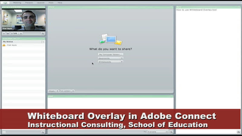 Thumbnail for Adobe Connect Whiteboard Overlay Tool Demonstration