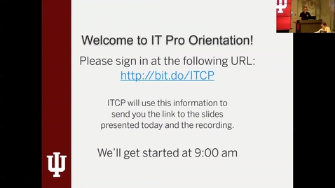 Thumbnail for entry IT Pro Orientation 15 Nov 2018 - Part 1
