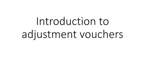 Thumbnail for Introduction to Adjustment Vouchers