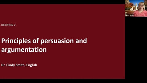 Thumbnail for entry Principles of Persuasion and Argumentation