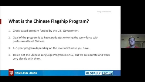 Thumbnail for entry Chinese Flagship Program: In-Class Video Alternative