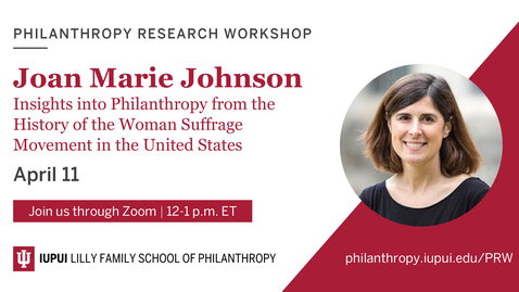 Thumbnail for Philanthropy Research Workshop with Dr. Johnson - April 11, 2023