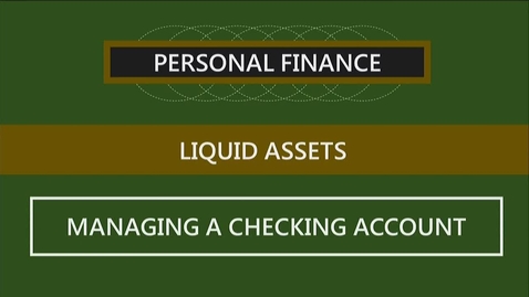 Thumbnail for entry F260 04-2 Managing a Checking Account