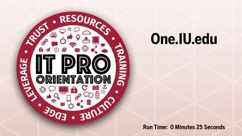 Thumbnail for One.IU.edu