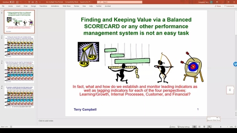 Thumbnail for Chapter 13 - 2 Balanced Scorecard introduction Terry Campbell's Zoom Meeting