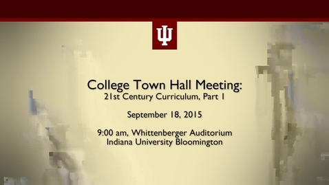 Thumbnail for entry College of Arts and Sciences Town Hall Meeting