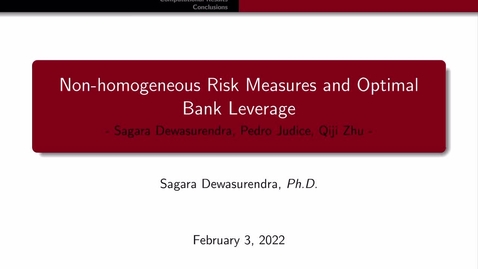 Thumbnail for Non-homogeneous Risk Measures and Optimal Bank Leverage.