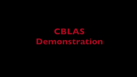 Thumbnail for L19 CBLAS Demo