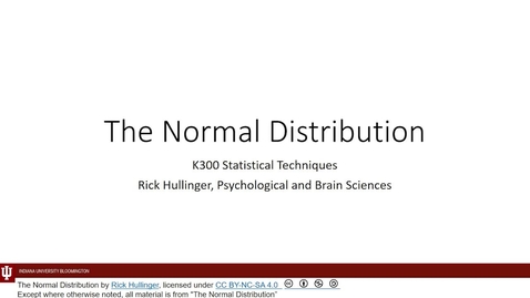 Thumbnail for K300 L06 Mod 01 The Normal Distribution