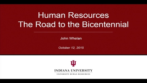 Thumbnail for entry IU Human Resources Meeting