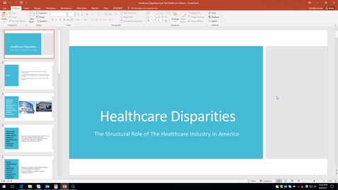 Thumbnail for entry Healthcare Disparities: The Structural Role of The Healthcare Industry In America
