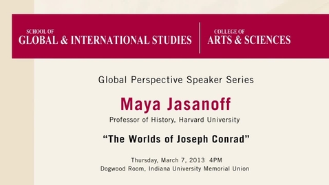 Thumbnail for entry Global Perspectives Series: Lecture 2 Maya Jasanoff