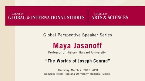 Thumbnail for Global Perspectives Series: Lecture 2 Maya Jasanoff