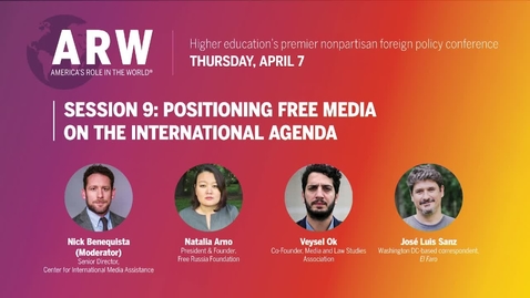 Thumbnail for entry Session 9: Positioning Free Media on the International Agenda