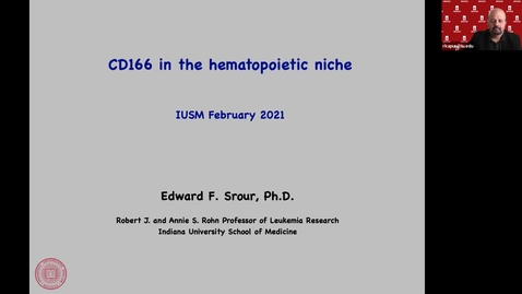 Thumbnail for entry IUSCCC Virtual Seminar Series 2_11_2021: “CD166 in the hematopoietic niche” Dr. Eddy Srour, Robert J. and Annie S. Rohn Professor of Leukemia Research, IUSM