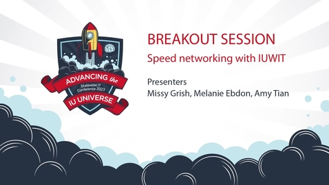 Thumbnail for entry 2pm - Speed networking with IUWIT