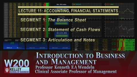 Thumbnail for entry W200 11-1 The Balance Sheet